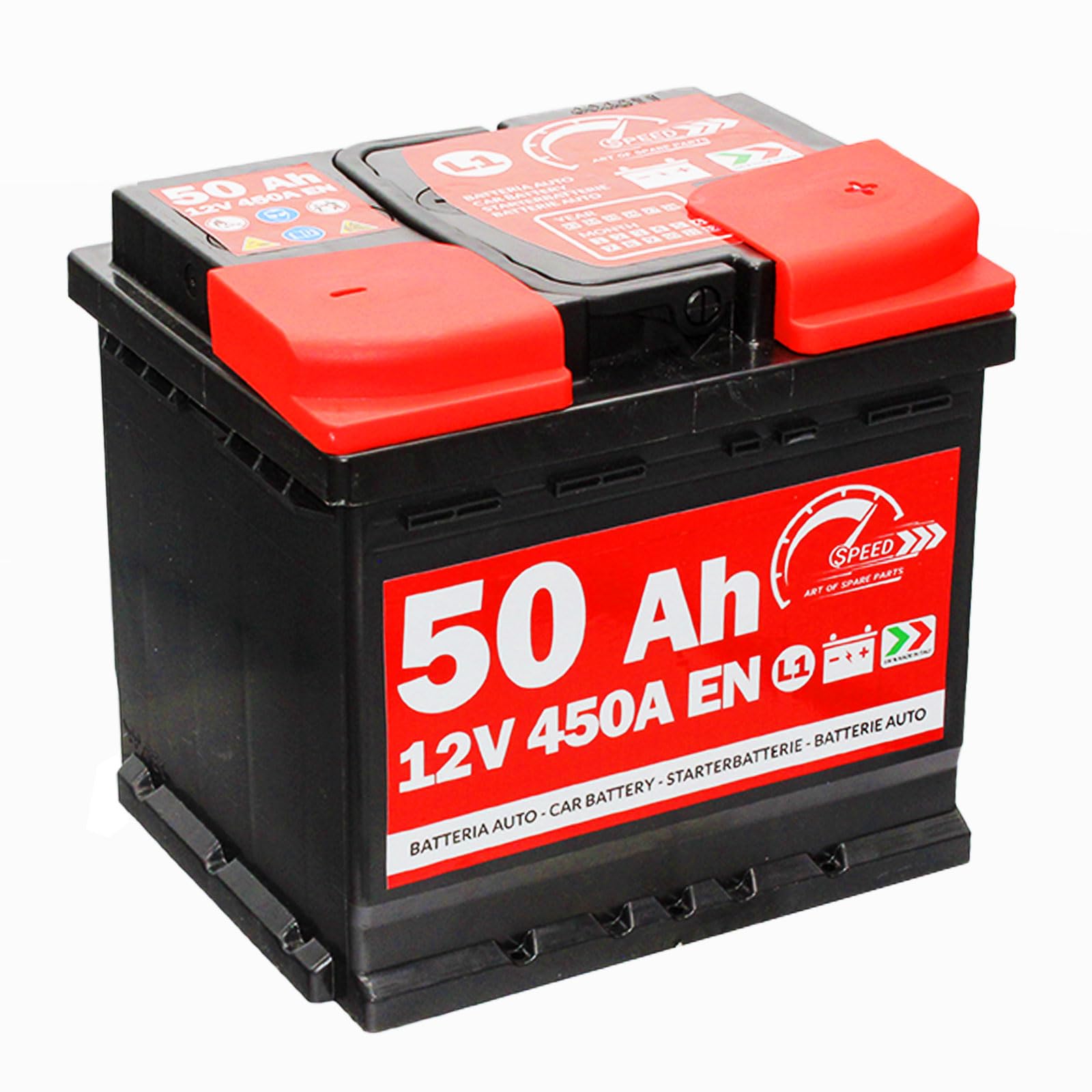 Autobatterie Speed L150-12V 50Ah 450A/EN - Starter 30% mehr Leistung von SMC