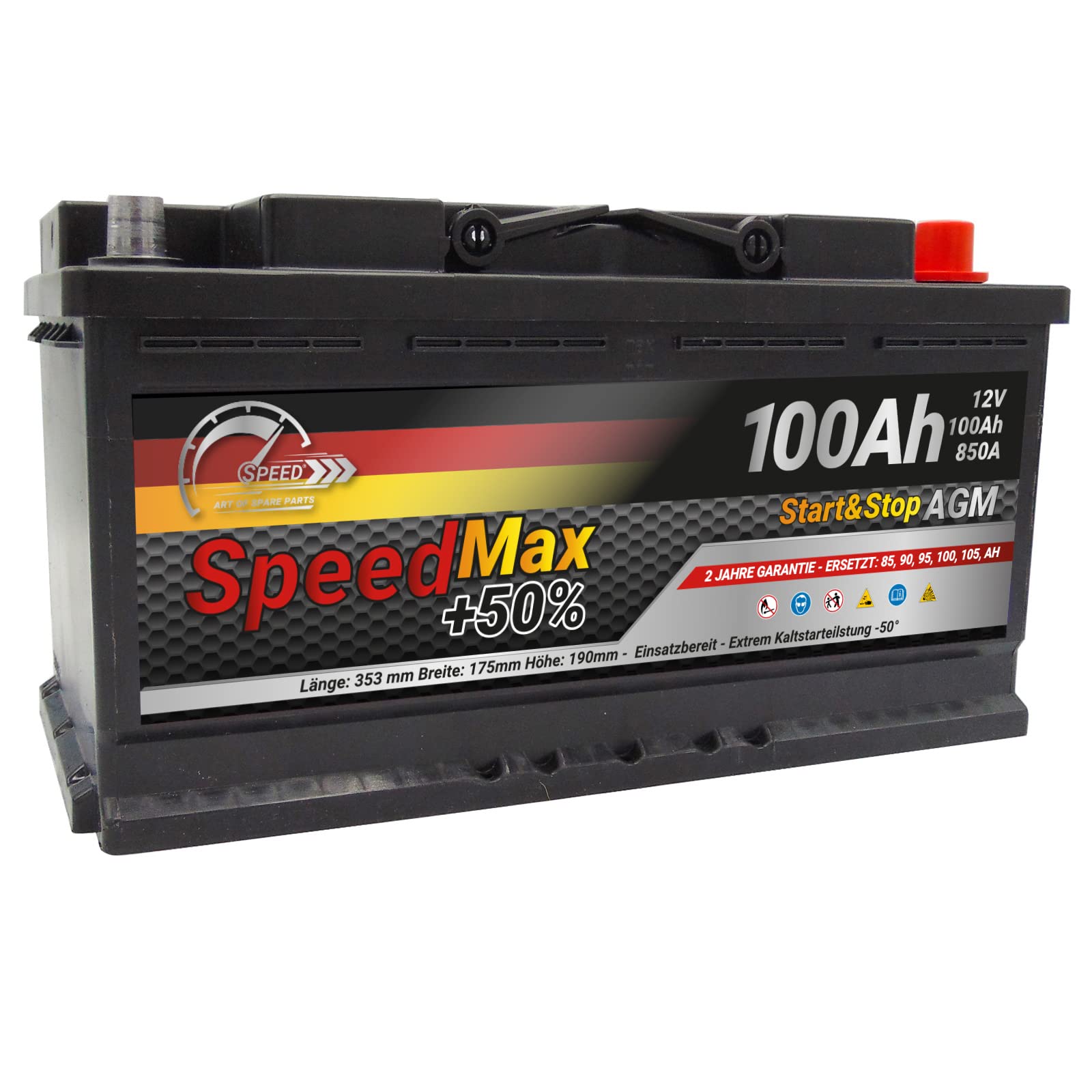 Autobatterie Speed Max Kit (L5100AGMMAX) von SMC