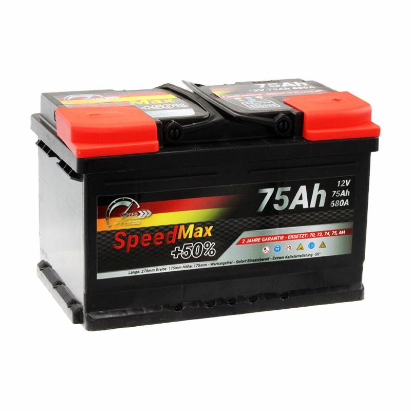 Starterbatterie Speed Max 75 Ah 680A 12v von SMC