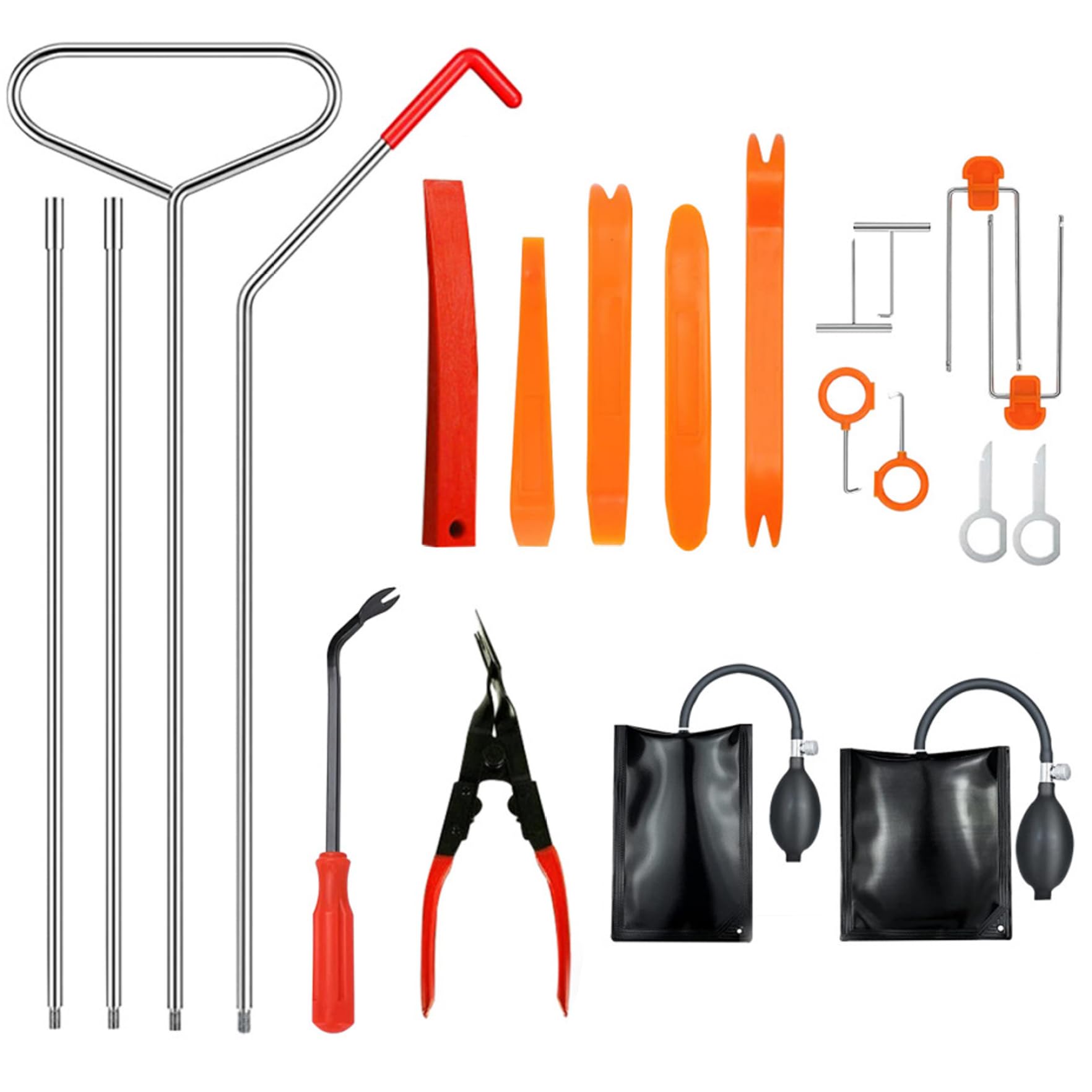 SMELEYOU Auto Aussperrungskit 18pcs/Set Professionelles Auto Entsperren Kit mit Langstreicher Grabber Luftzug Pumpenverkleidung Entfernung Werkzeugkit Notfallkit für die meisten Autowagen SMELEYOU Auto Aussperrungskit 18pcs/Set Professionelles Auto Entsperren Kit mit Langstreicher Grabber Luftzug Pumpenverkleidung Entfernung Werkzeugkit Notfallkit für die meisten Autowagen von SMELEYOU