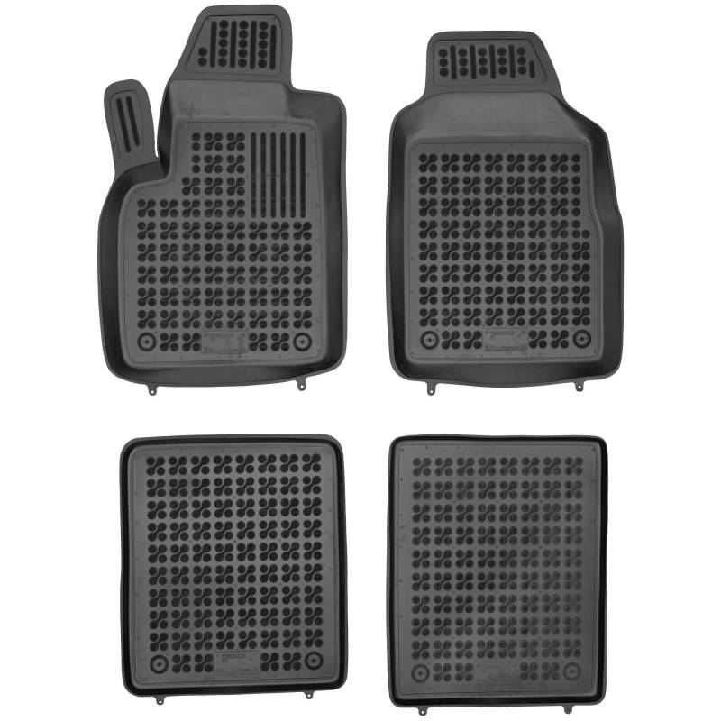 SMK Auto fußmatten gummimatten passt für FIAT Panda II 2003-2012 fussmatten Auto für alle Jahreszeiten, die vor Schmutz und Dreck schützt fußmatten Auto von SMK