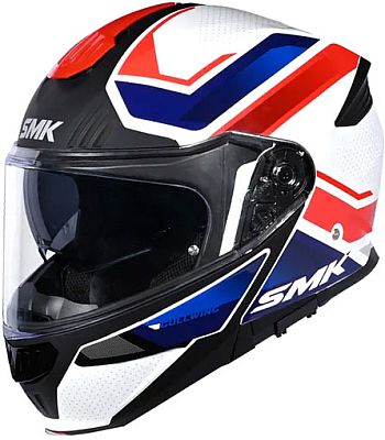 SMK Gullwing Supertour, Klapphelm - Weiß/Schwarz/Rot/Blau - M von SMK