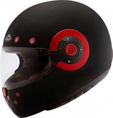 SMK Retro, Integralhelm - Matt Schwarz/Rot - XS von SMK