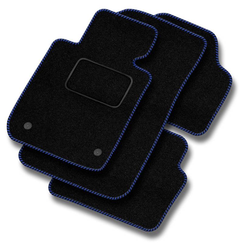 SMK Velours Standard fussmatten Auto passend für Opel Astra F 1991-2002 - Standard, Gewebt, Blau fußmatten Auto - Erleben Sie neuen Fahrkomfort mit einem Velours- Auto fußmatten Satz für Ihr Auto von SMK
