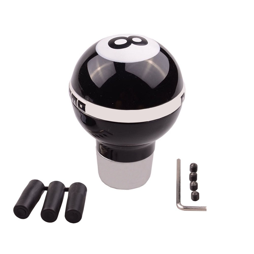 SMKJ Universal Auto Schaltknauf Schwarz 8 Ball Kugel Schaltknüppel Shifter Knob für Most Manuelles oder automatisches Getriebe Ohne RGA SMKJ Universal Auto Schaltknauf Schwarz 8 Ball Kugel Schaltknüppel Shifter Knob für Most Manuelles oder automatisches Getriebe Ohne RGA von SMKJ