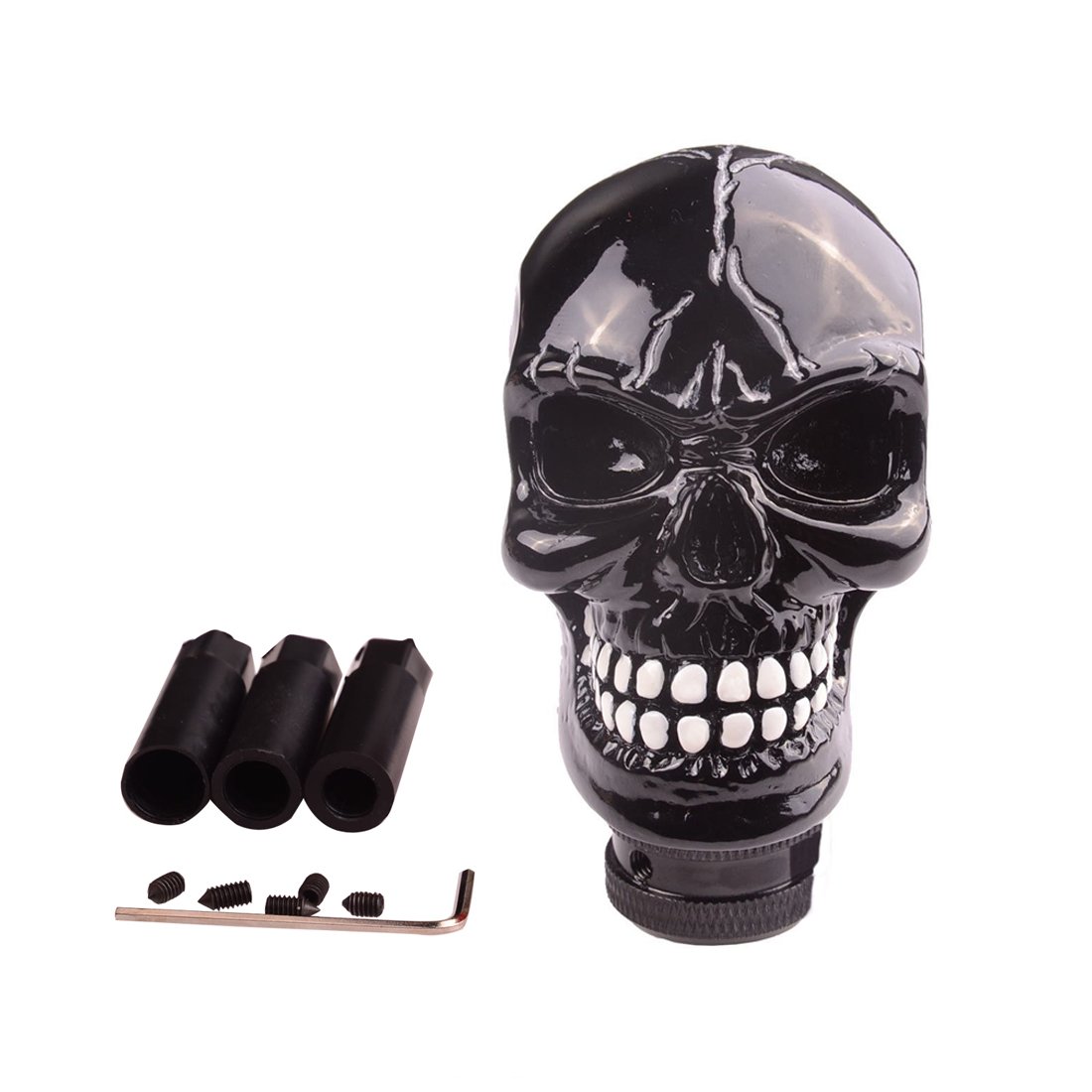 SMKJ Universal Schaltknauf Schädel Schaltknüppel Skull Totenkopf Gießharz Gear Shifter Knob für most Manuelles oder automatisches Getriebe Ohne RGA-Schwarz SMKJ Universal Schaltknauf Schädel Schaltknüppel Skull Totenkopf Gießharz Gear Shifter Knob für most Manuelles oder automatisches Getriebe Ohne RGA-Schwarz von SMKJ