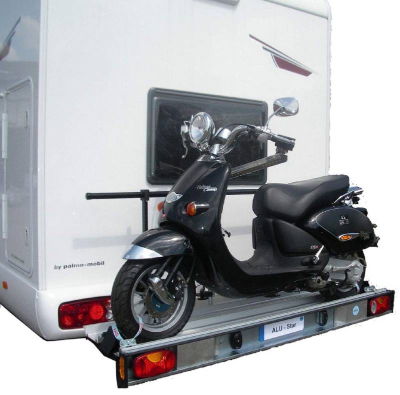 Motorradträger Heckträger Lastenträger für Wohnmobil FIAT Ducato 250 (ab Bj. 07/2006 bis Heute) | Nutzlast 150 kg | inkl. Fahrzeugspezifischen Elektrosatz von SMV-Metall GmbH