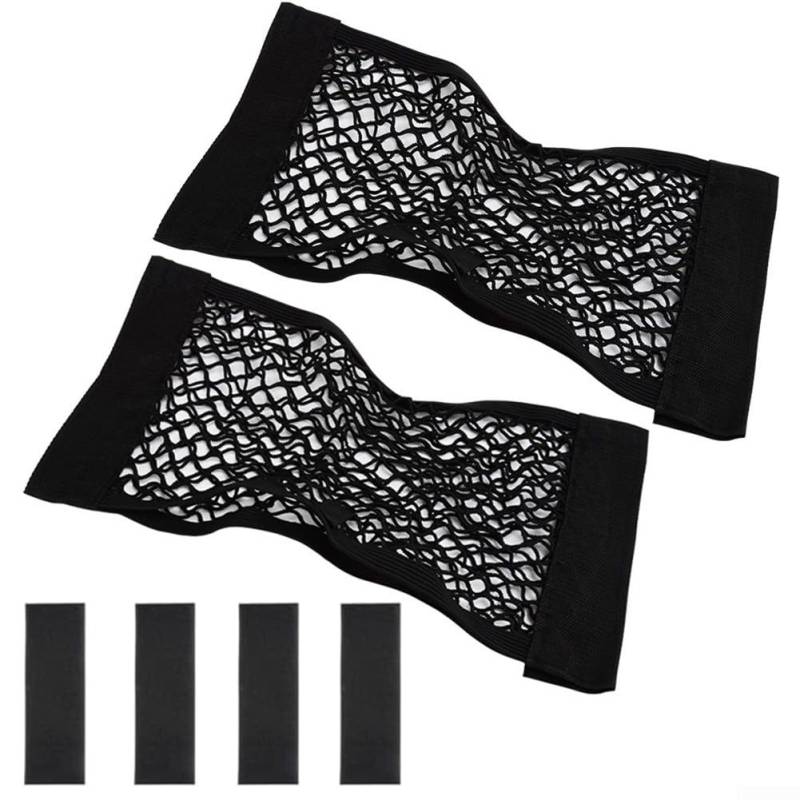 SMZhomeone 2 x elastische Taschen zur Aufbewahrung des Kofferraums, einfache Installation mit Klebeband für Wohnmobile und SUVs von SMZhomeone