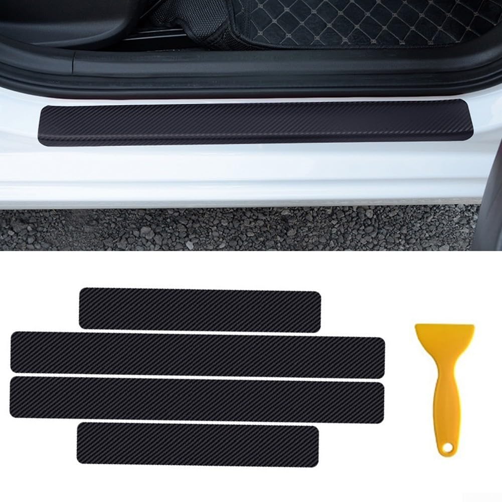 Scuff Cover Aufkleber für Autotüren 4x Kohlefaser Schutz Zubehör von SMZhomeone