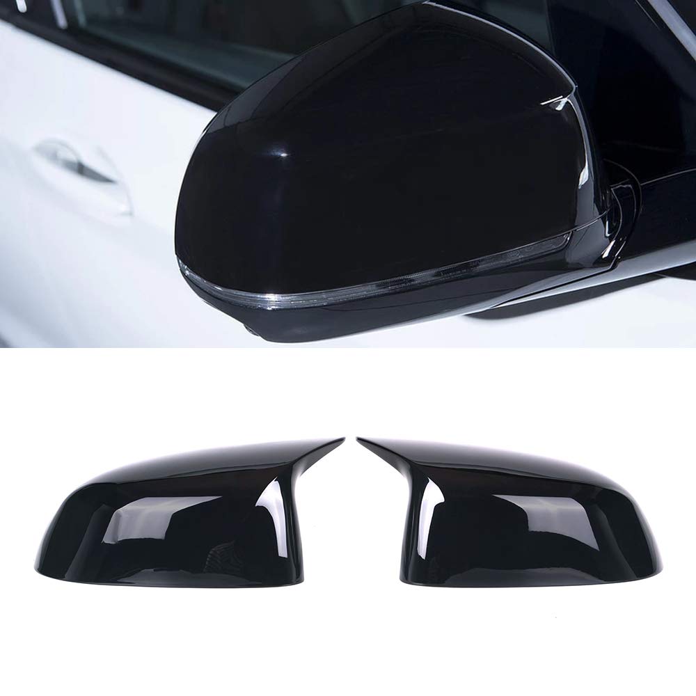 SNA Seitenspiegelkappen für BMW X3 G01 X4 G02 X5 G05 (glänzende schwarze ABS-Spiegelabdeckungen, 2-teiliges Set) von SNA