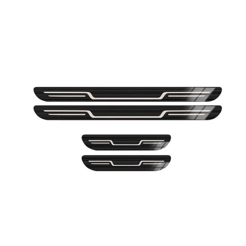 4 Stück Autos Edelstahl Türschwellerleisten Für Toyota Prius 4 (IV) W5 2016-2019, Türschweller Schützer, Schritt Platte Abdeckung Dekoration, Kratzschutz,Black Titanium Brushed von SNAHLPER