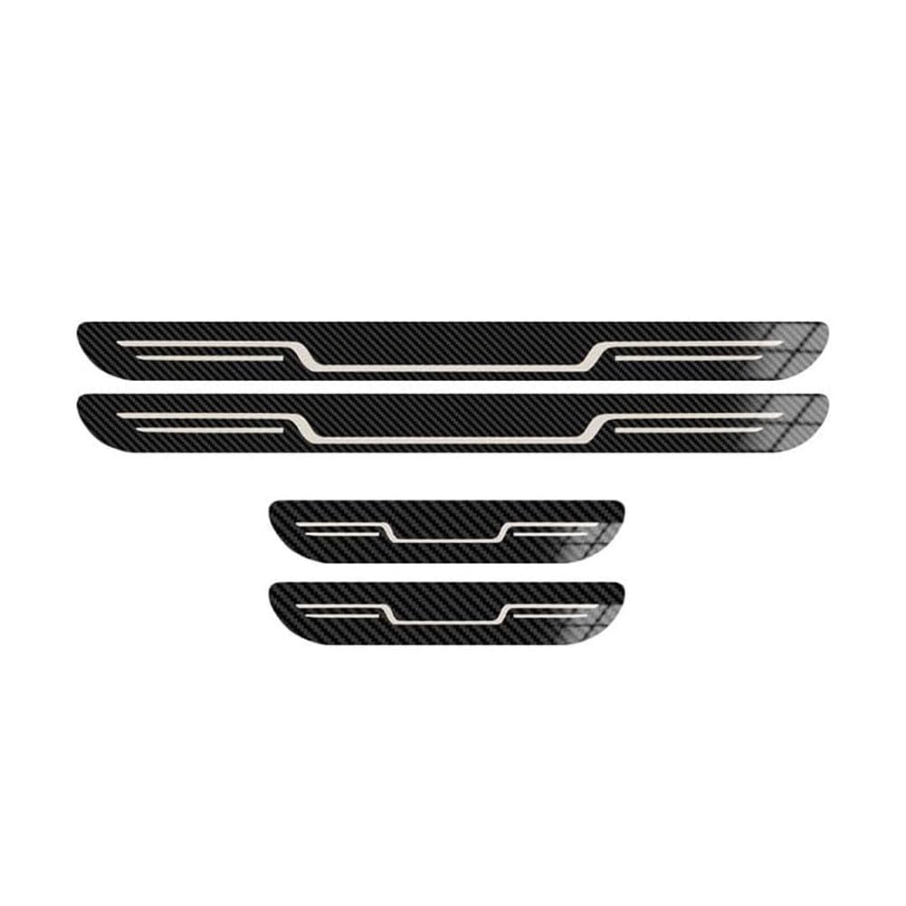 4 Stück Autos Edelstahl Türschwellerleisten Für Toyota Prius 4 (IV) W5 2016-2019, Türschweller Schützer, Schritt Platte Abdeckung Dekoration, Kratzschutz,Carbon Fiber Look von SNAHLPER