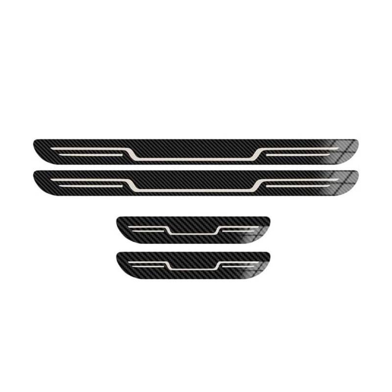 4 Stück Autos Edelstahl Türschwellerleisten Für Toyota Prius 4 (IV) W5 2016-2019, Türschweller Schützer, Schritt Platte Abdeckung Dekoration, Kratzschutz,Carbon Fiber Look von SNAHLPER