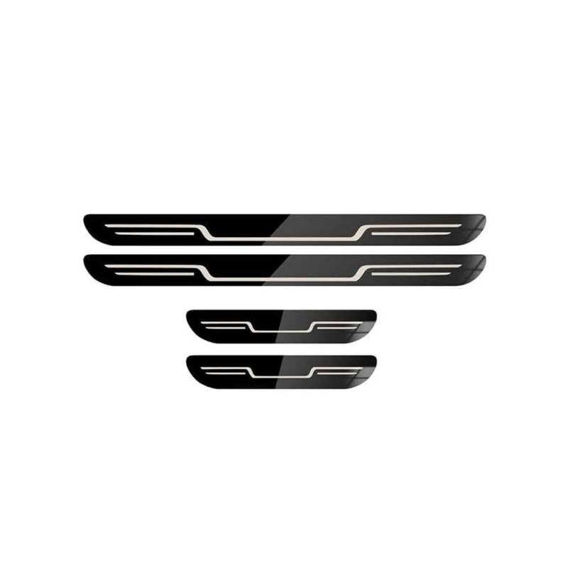 4 Stück Autos Edelstahl Türschwellerleisten Für X2 1 (I) F39 2018-2024, Türschweller Schützer, Schritt Platte Abdeckung Dekoration, Kratzschutz,Black Titanium Mirror von SNAHLPER