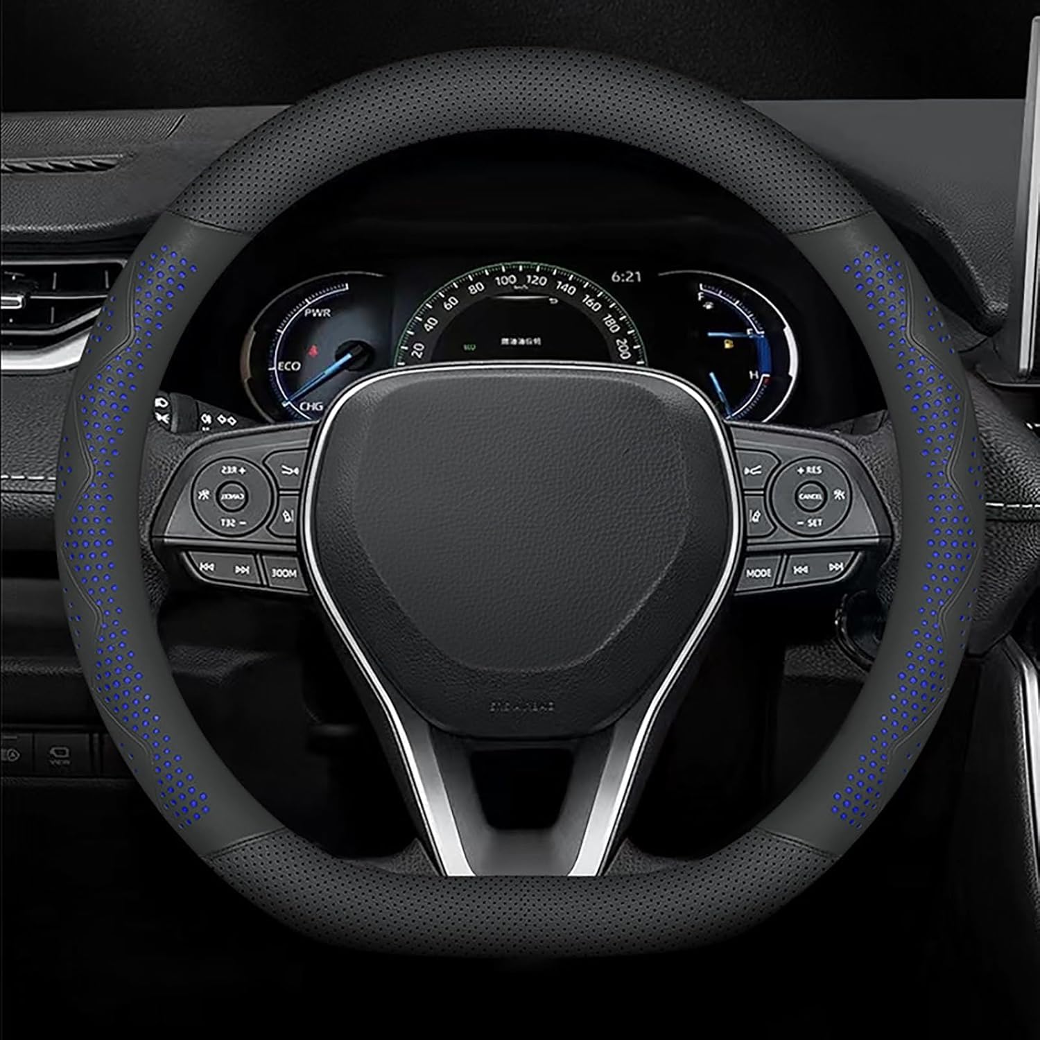 Auto Lenkradbezug Für MG Pilot SUV 2020-2023, Antirutsch Leder Lenkradabdeckung, Universal Atmungsaktiv Elastizität Lenkradhüllen, 38 cm,Blue-D Shaped Auto Lenkradbezug Für MG Pilot SUV 2020-2023, Antirutsch Leder Lenkradabdeckung, Universal Atmungsaktiv Elastizität Lenkradhüllen, 38 cm,Blue-D Shaped von SNAHLPER
