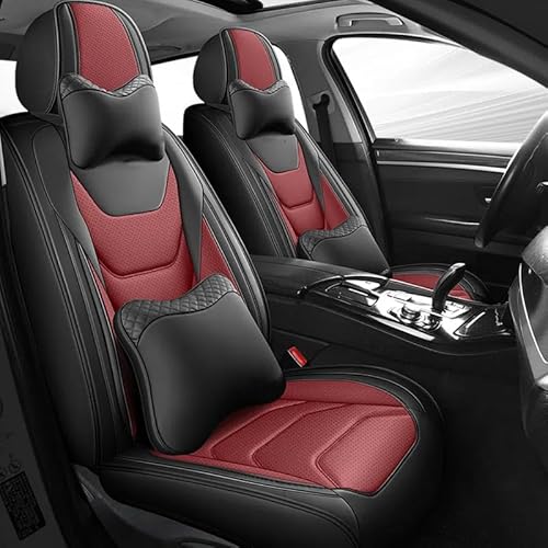 SNAHLPER Autositzbezüge Leder Für Citroen C5X C5 X Wagon 2021 2022 2023, Sitzbezüge Vorne und Hinten 5 Stück, Universal wasserdichte Autositz Protektor, Innenraum,Red-Deluxe Edition SNAHLPER Autositzbezüge Leder Für Citroen C5X C5 X Wagon 2021 2022 2023, Sitzbezüge Vorne und Hinten 5 Stück, Universal wasserdichte Autositz Protektor, Innenraum,Red-Deluxe Edition von SNAHLPER
