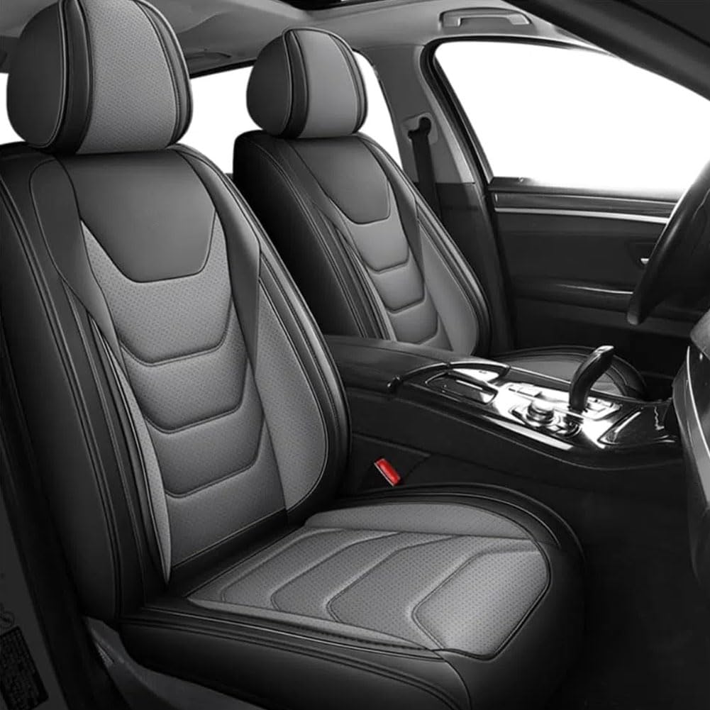 SNAHLPER Autositzbezüge Leder Für Tesla Model 3 2021, Sitzbezüge Vorne und Hinten 5 Stück, Universal wasserdichte Autositz Protektor, Innenraum,Grey-Standard Edition SNAHLPER Autositzbezüge Leder Für Tesla Model 3 2021, Sitzbezüge Vorne und Hinten 5 Stück, Universal wasserdichte Autositz Protektor, Innenraum,Grey-Standard Edition von SNAHLPER