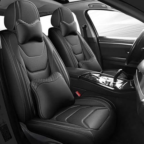 SNAHLPER Autositzbezüge Leder Für VW ID.3 ID3 Pro/S/Pure/Pro Performance 2021-2025, Sitzbezüge Vorne und Hinten 5 Stück, Universal wasserdichte Autositz Protektor, Innenraum,Black-Deluxe Edition SNAHLPER Autositzbezüge Leder Für VW ID.3 ID3 Pro/S/Pure/Pro Performance 2021-2025, Sitzbezüge Vorne und Hinten 5 Stück, Universal wasserdichte Autositz Protektor, Innenraum,Black-Deluxe Edition von SNAHLPER