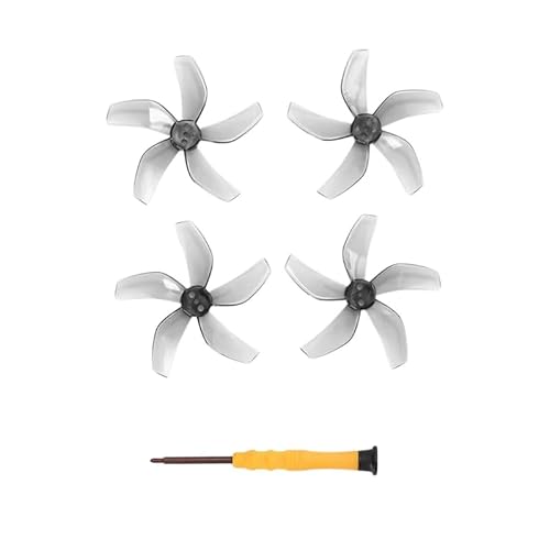 2 Paar Kompatibel mit Dji Neo Propeller Leise Kompatibel mit Dji Neo Drohne Drohne Geräuscharmer Propeller 5 Blatt Paddel mit 1 Schraubendreher,Keine Schrauben(Grau) von SNONESIY