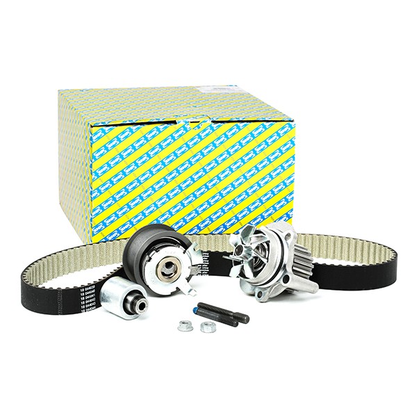 SNR Wasserpumpe + Zahnriemensatz VW,AUDI,FORD KDP457.490 68000678AA,1225896,1673518 Wasserpumpe + Zahnriemenkit RM3M218501BA,2M216K297AA,038109119P von SNR