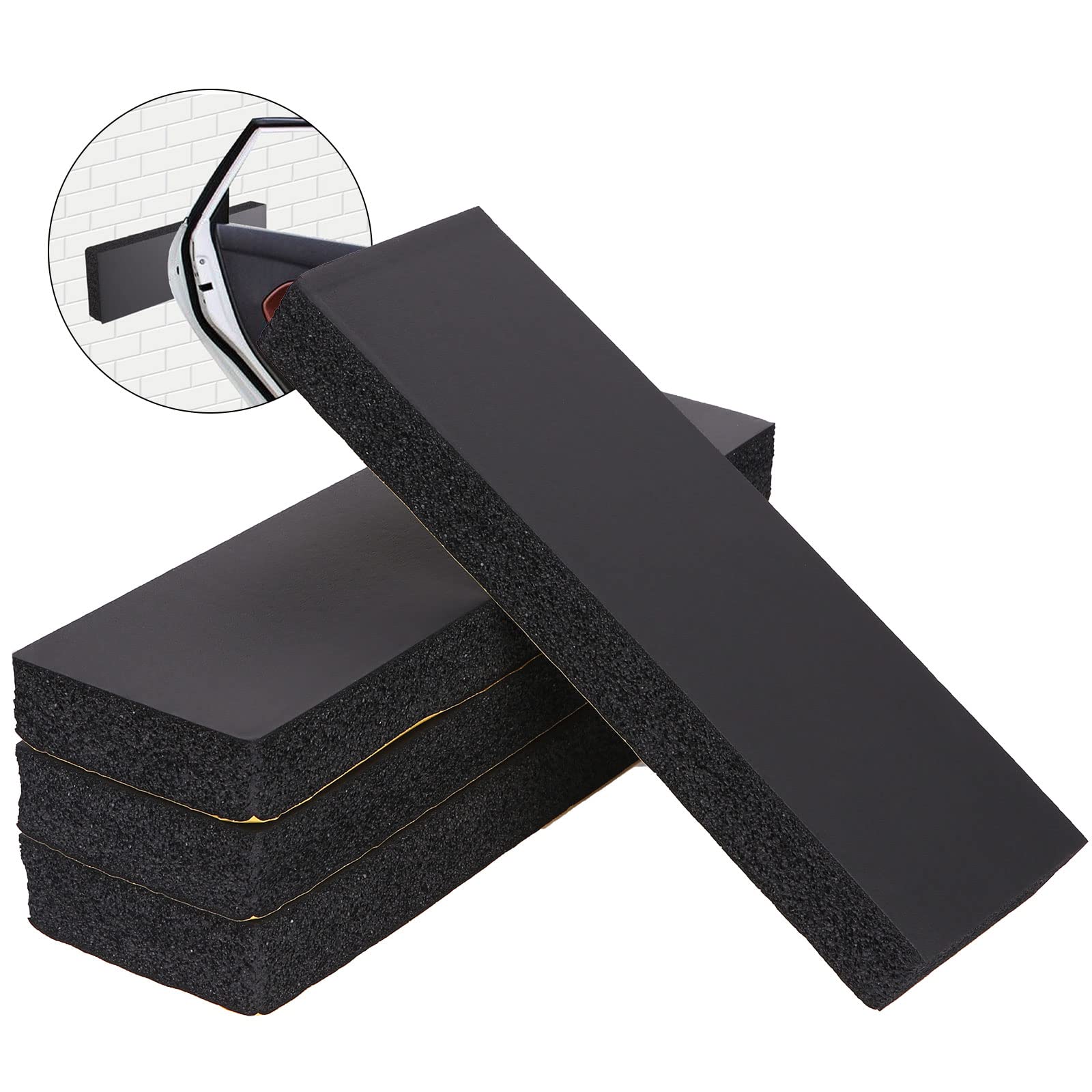 4 Garagenwandschutz selbstklebend Türwandschutz je 30 x 10 x 3 cm Garagentor Kantenschutz für Autotüren, Garagenwände und Parkplatz, Schwarz 4 Garagenwandschutz selbstklebend Türwandschutz je 30 x 10 x 3 cm Garagentor Kantenschutz für Autotüren, Garagenwände und Parkplatz, Schwarz von SOBEAU
