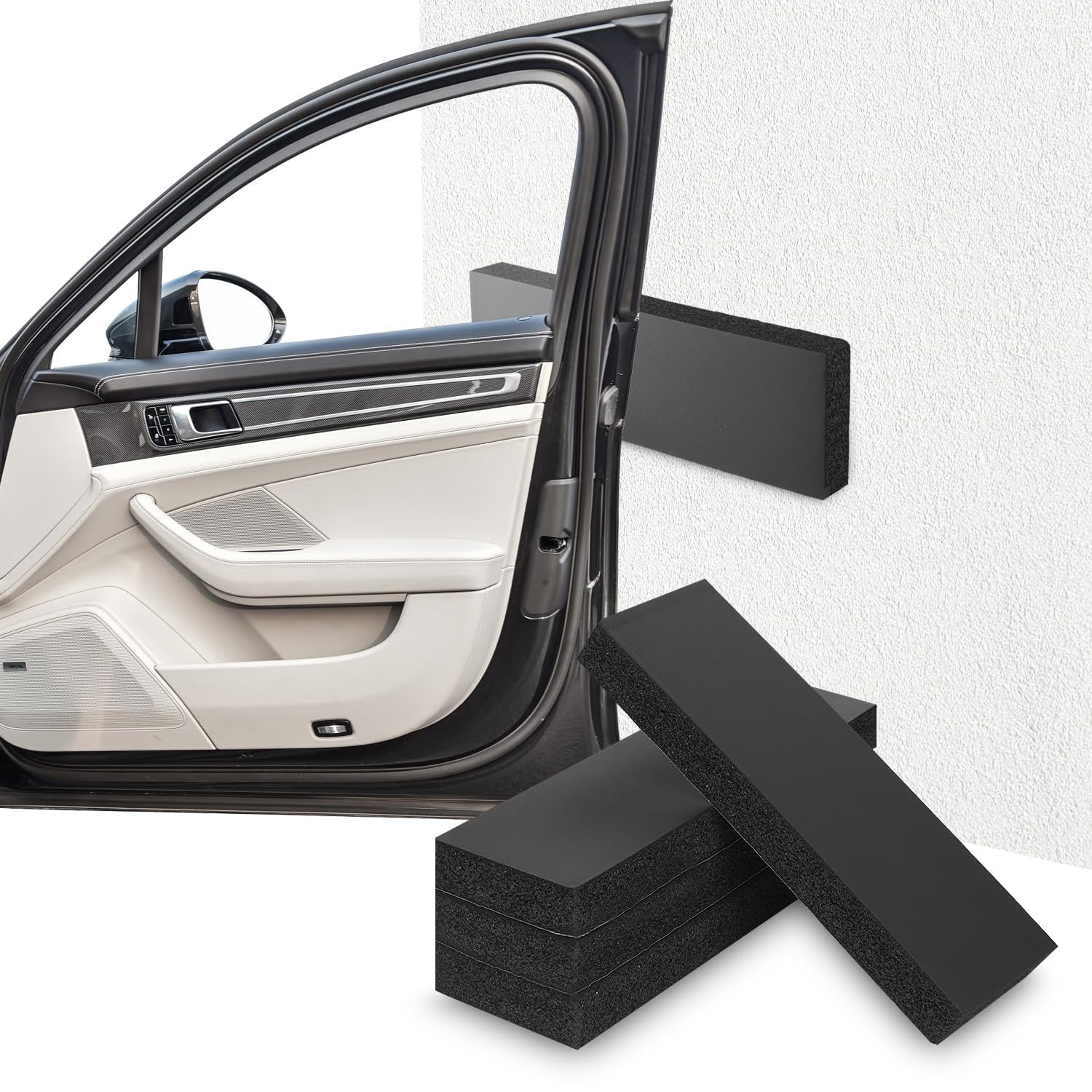 SOBEAU 4 X Garagen Wandschutz 30 x 10 x 3 cm, Auto Türkantenschutz Selbstklebender, Kantenschutz Schaumstoff Garage für Garagenwand, Auto, Carport, Schwarz SOBEAU 4 X Garagen Wandschutz 30 x 10 x 3 cm, Auto Türkantenschutz Selbstklebender, Kantenschutz Schaumstoff Garage für Garagenwand, Auto, Carport, Schwarz von SOBEAU