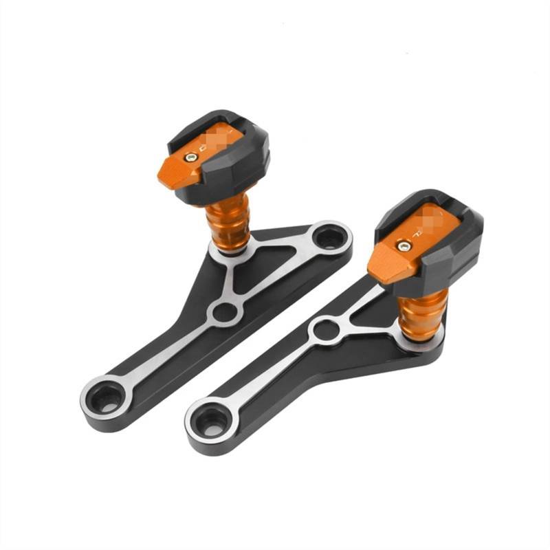 Sturzpads Motorrad Für D┐UCATI Für X┐DIAVEL 1260 1260S 2021 2022 Motorrad Fallschutz Rahmen Slider Verkleidung Schutz Crash Pad Protector(Orange,DIAVEL) von SOFBO