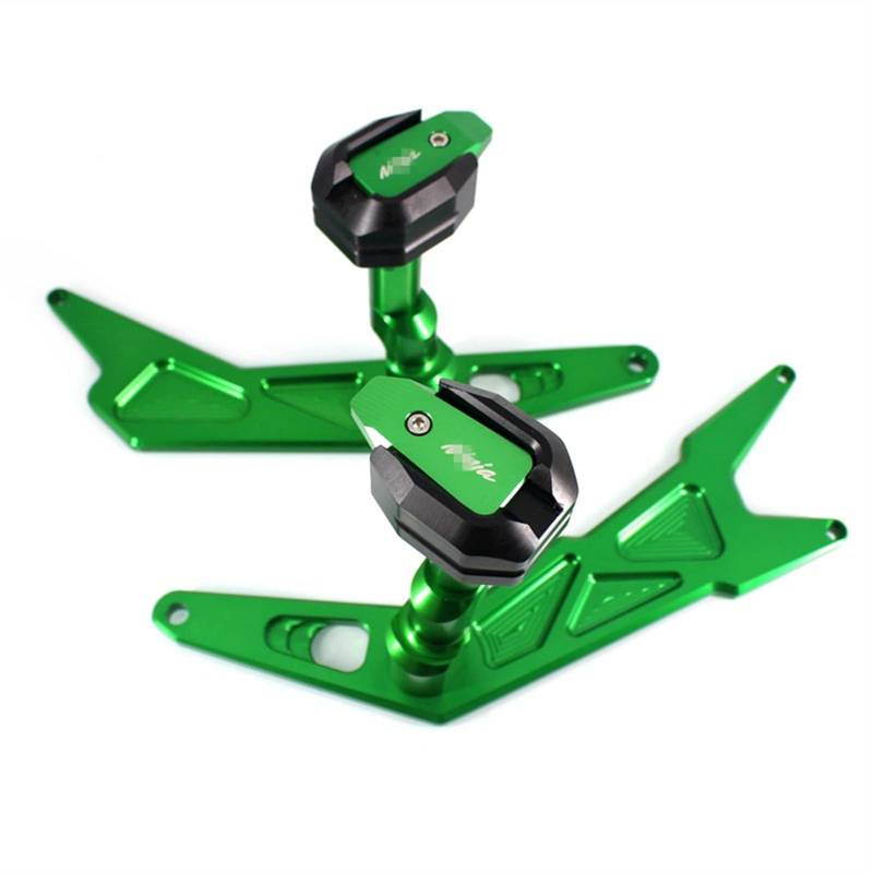Sturzpads Motorrad Für K┐AWASAKI N┐INJA250 N┐INJA300 N┐INJA 250 300 Motorrad Absturzsicherung Rahmen Slider Verkleidungsschutz Anti Crash Pad Protector(Green) von SOFBO