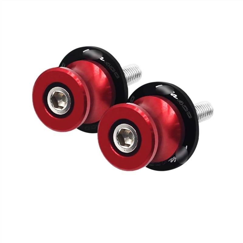 Sturzpads Motorrad Für K┐AWASAKI N┐INJA400 N┐inja400 N┐inja 400 2018-2021 8MM Motorrad Aluminium Schwinge Spulen Slider CNC Ständer Schrauben Zubehör(Red,A) von SOFBO