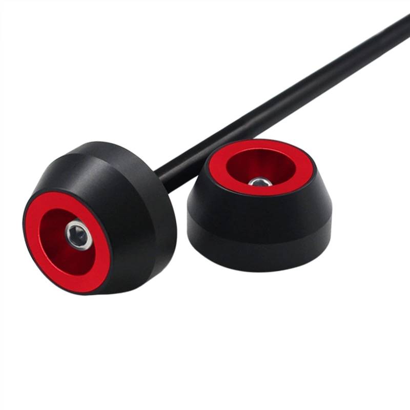 Sturzpads Motorrad Für K┐awasaki N┐INJA H2 H2R 2015-2020 N┐inja H2 SX 18-2020 Motorrad Vorderachse Gabel Rad Fallschutz Crash Slider Cap Pad(Red) von SOFBO