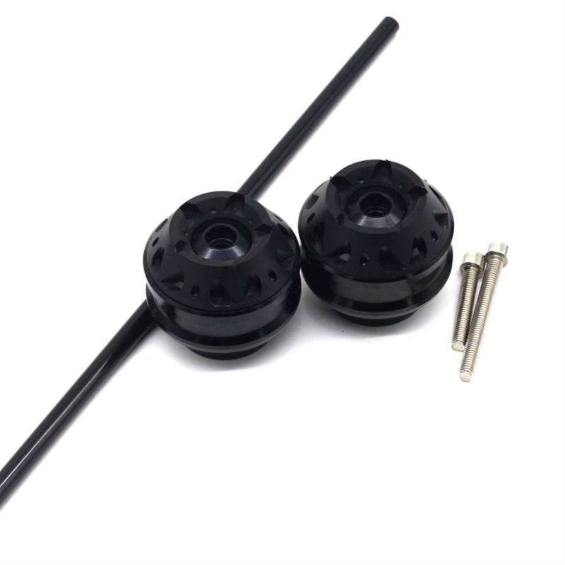 Sturzpads Motorrad Für Y┐AMAHA YZF-R3 YZF-25 YZFR3 R25 Radschutz Motorrad Vorne Hinterachse Gabel Crash Sliders Radpolster(Black,Front) von SOFBO