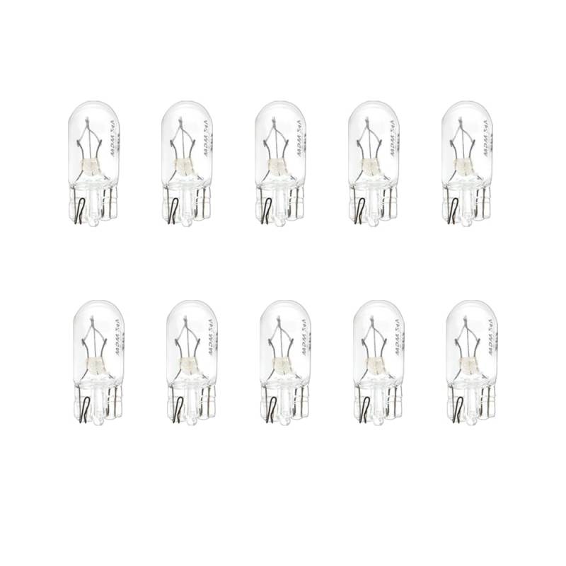 SOFOC-T10 W5W Für Auto DRL Seitenmarkierungsleuchten/Rücklichter Innenraumleuchten Kennzeichenleuchten 24V 5W Warmweiß 10 Stück von SOFOC