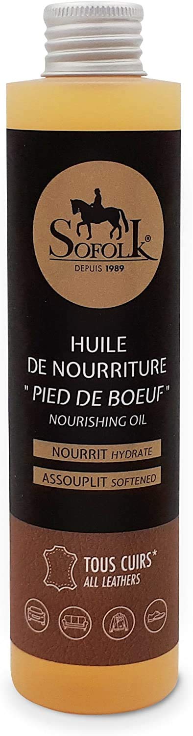 Sofolk Lederpflege-Öl, Nahrung für LederSpendet Feuchtigkeit und stellt die Geschmeidigkeit Ihres Leders Wieder her, einschließlich rissigem Leder (200ml) von SOFOLK DEPUIS 1989