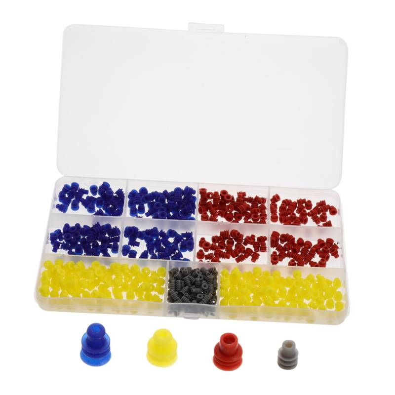 SOIMISS 600 Stück Kfz Steckerdichtung Drahtverbinder Gummistopfen Zündkerzendichtungen Elektrische Stiftverbinder Drahtsteckerverbinder Gummi Expansionsstecker Drahtdichtung von SOIMISS