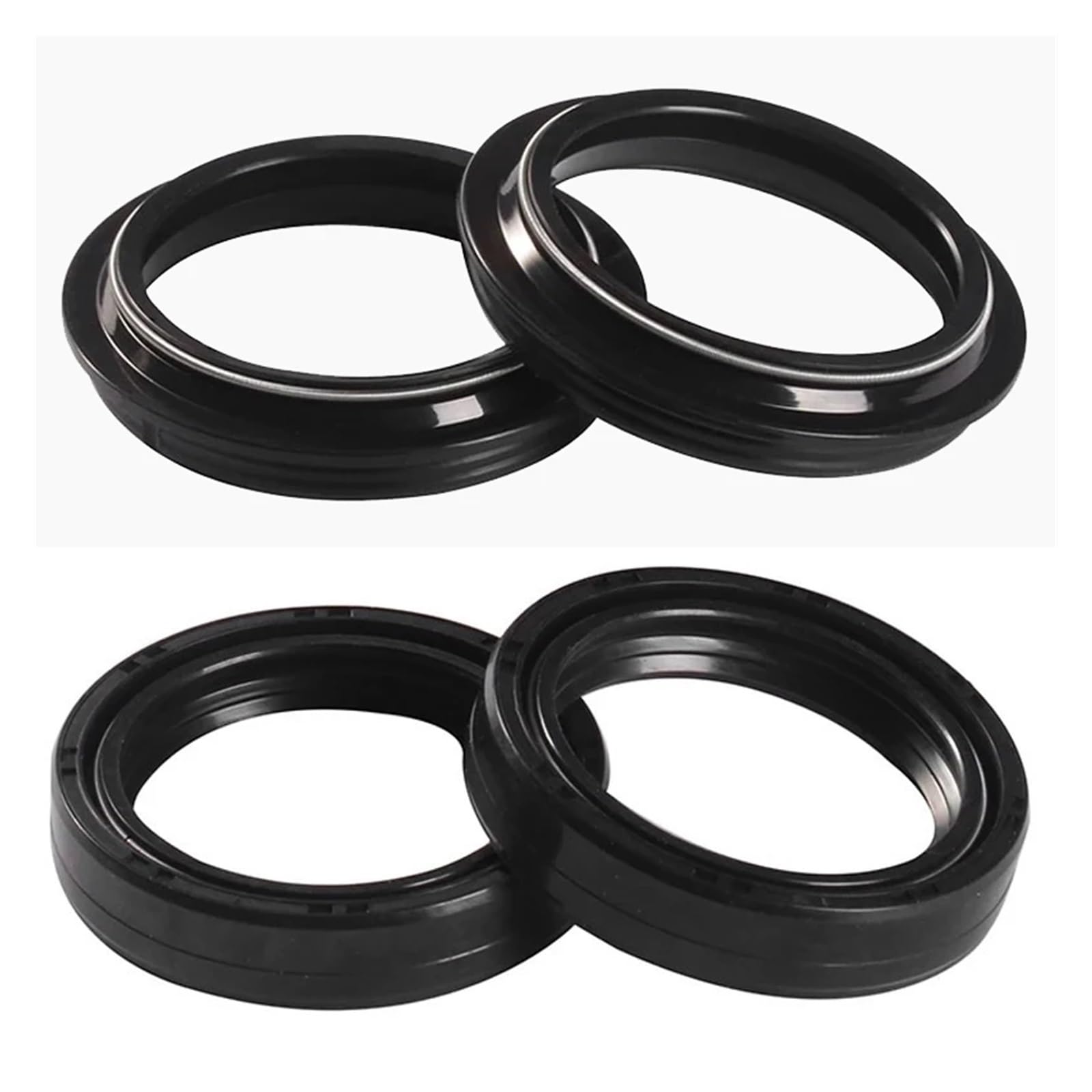 43x54x11 Front Shock Gabel Dämpfer Welle Öl Dichtung Halterungen 43 54 Staub Abdeckung for GSXR1000 GSX-R1000 GSXR GSX-R 1000 08-2014(2pc Seal 2pc Cover) von SOKNKSTF