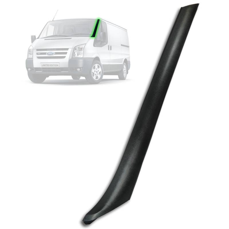 SOLARIS Modern Schwarz Windschutzscheiben-Zierleiste für linke Seite, 1755018, 6C11V03683AJYYGY, Thermoplast, 930 mm, Schrauben oder Bolzen, Van, Ford Transit MK7 2006–2014 von SOLARIS