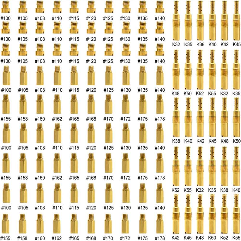 40 und 120 PCs Vergaser -Hauptstrahl -Kit, einschließlich 90 PCs Hauptdüsen und 30 Stk(120PCS) von SOLFOVUZ