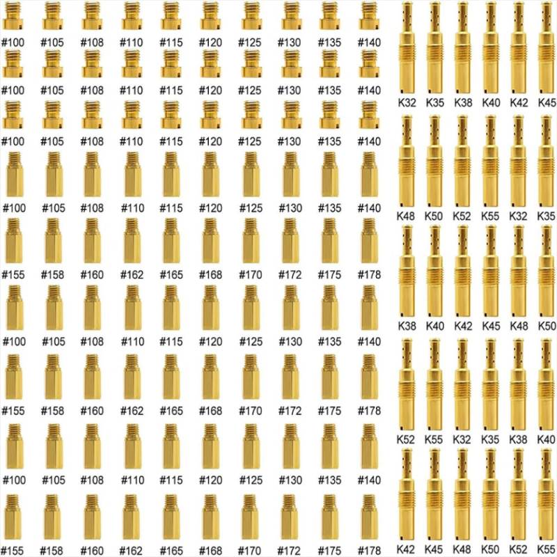 40 und 120 PCs Vergaser -Hauptstrahl -Kit, einschließlich 90 PCs Hauptdüsen und 30 Stk(120PCS) von SOLFOVUZ