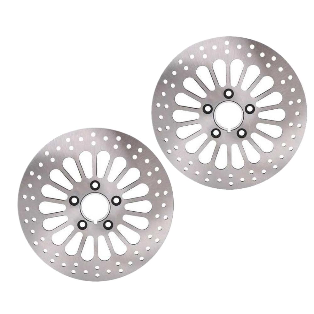 Vorder- und hintere Bremsscheiben-Rotor-Set Kompatibel mit kompatibel mit Softail Sportster 1984-2013 Touring 1984-2007 Straßenbikes(Front) von SOLFOVUZ