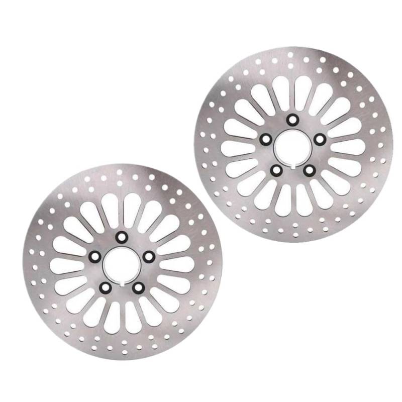 Vorder- und hintere Bremsscheiben-Rotor-Set Kompatibel mit kompatibel mit Softail Sportster 1984-2013 Touring 1984-2007 Straßenbikes(Rear) von SOLFOVUZ