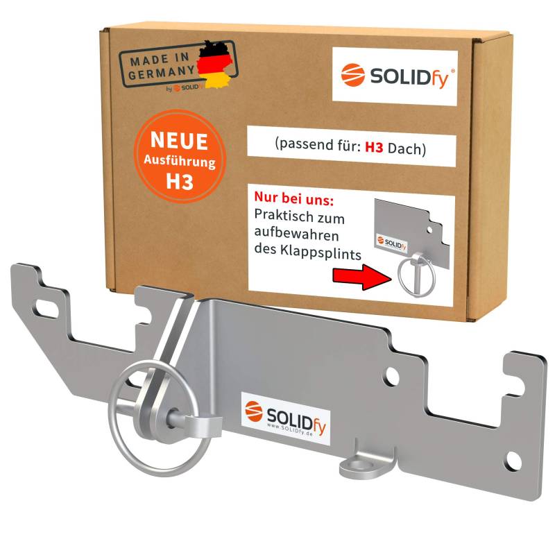 SOLIDfy® - Hecktürverriegelung H3 Dach Einbruchschutz Hecktür Prick Stop Sicherung für Ducato, Jumper, Boxer X250 X290 von SOLIDfy