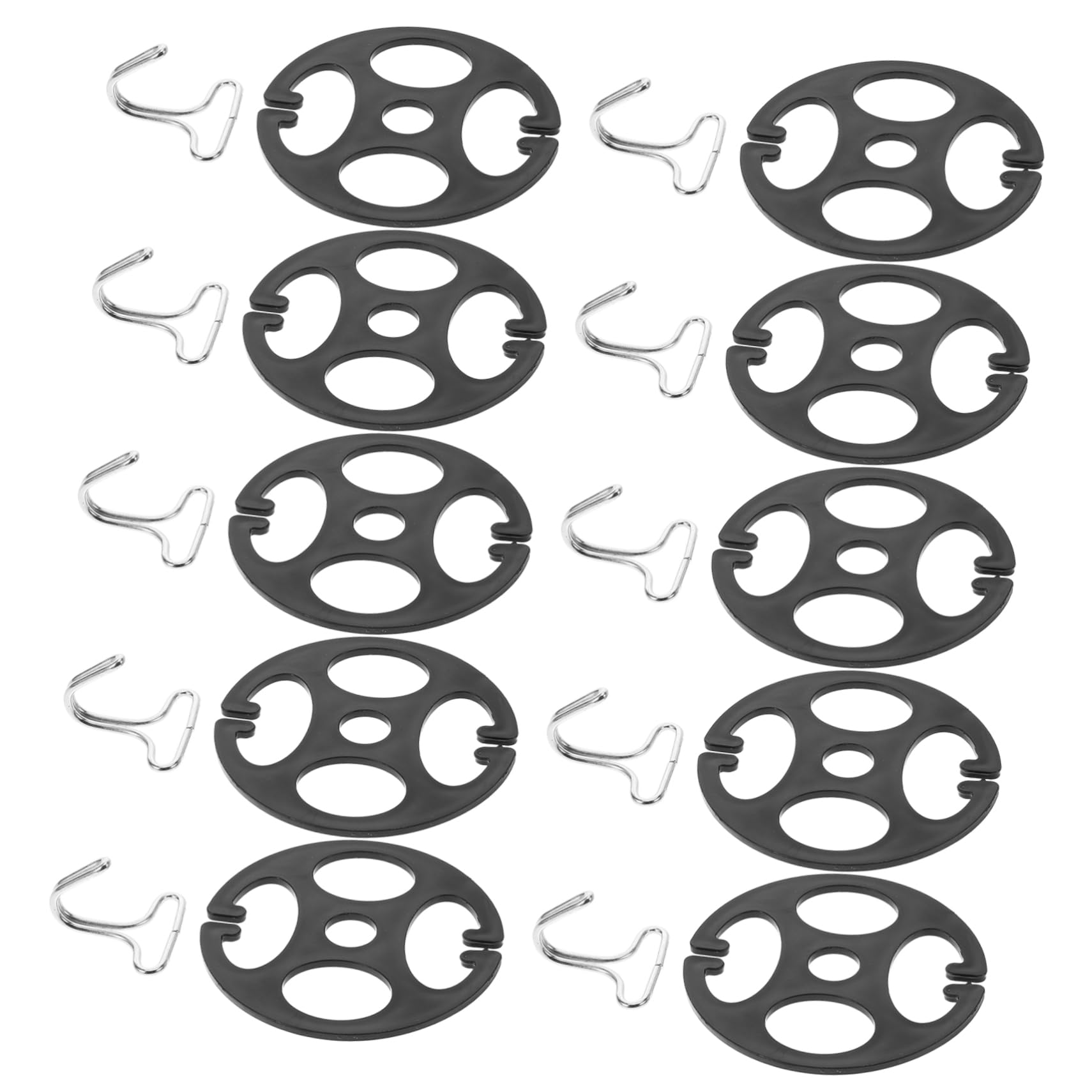 SOLUSTRE 10 Stück Metall -Haken -Set Innere Ersatz Festsetzung Abdeckung Clips Schutz Sitz Schlösser Deckung Für Verriegelung Verschluss Schnalle Fester Haken Plastik Black SOLUSTRE 10 Stück Metall -Haken -Set Innere Ersatz Festsetzung Abdeckung Clips Schutz Sitz Schlösser Deckung Für Verriegelung Verschluss Schnalle Fester Haken Plastik Black von SOLUSTRE