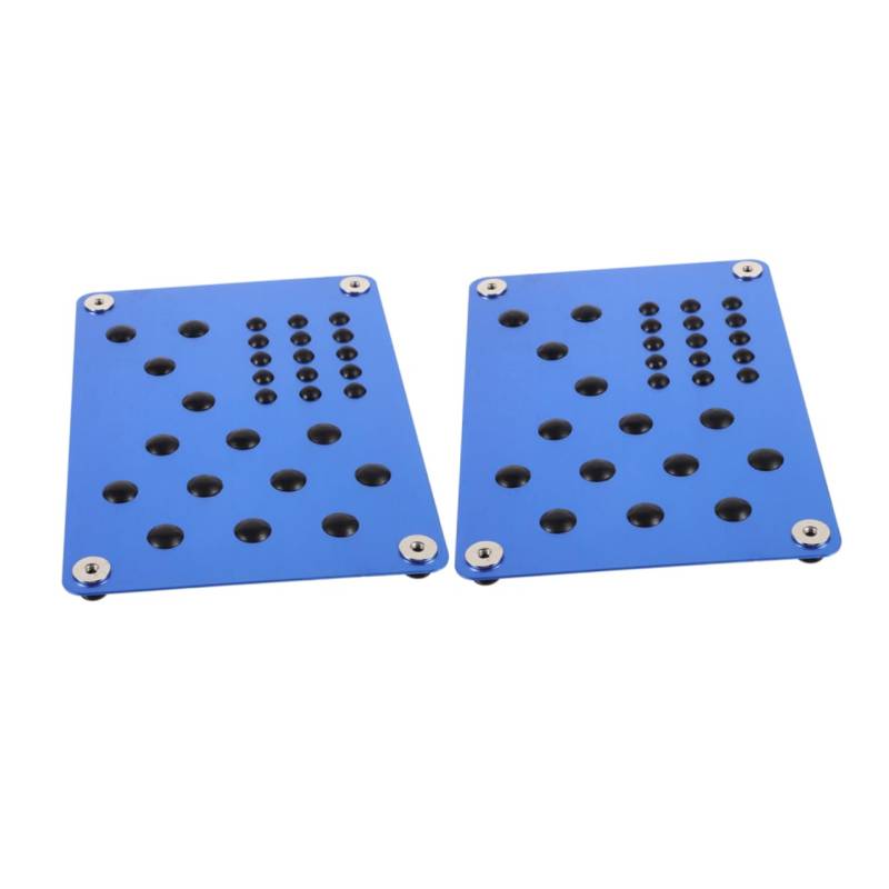 SOLUSTRE 2 Stücke Seite Schritte Rosa Auto Boden Matte Pedale Flache Pads Blau Aluminium Legierung von SOLUSTRE