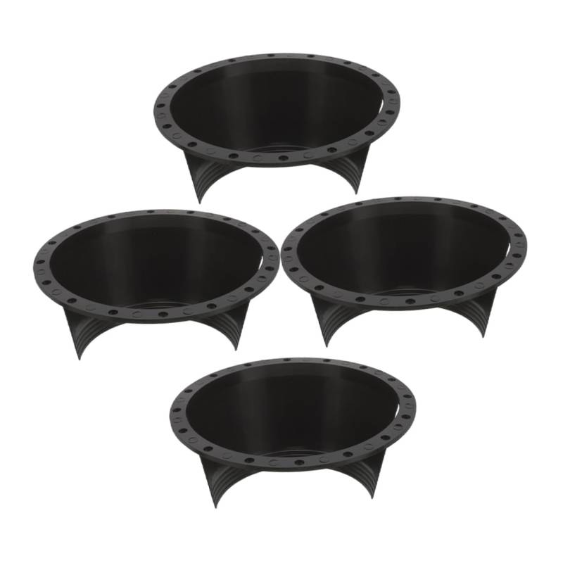 SOLUSTRE 4 Stück Wasserdichte Lautsprecherabdeckung Auto Spacer Montieren Universal- Lautsprecheradapter Lautsprecherhalterungen Plastik Black von SOLUSTRE