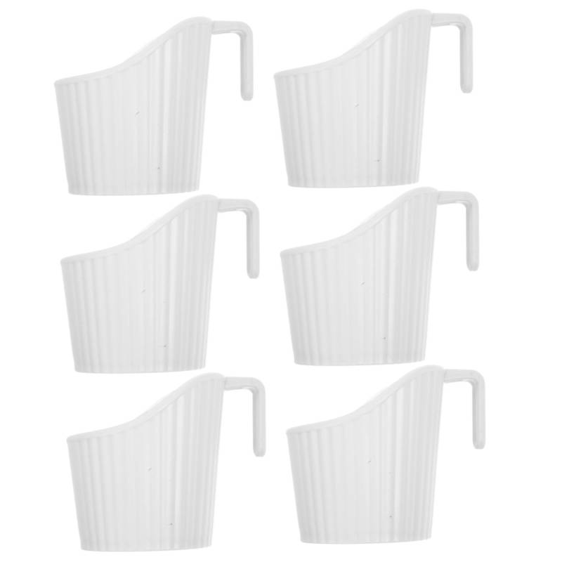 SOLUSTRE 6 Stücke Kaltes Getränk Hülse Tasse Eiskaffee Isolator Kaffee Hülsen Wiederverwendbare Kaffee Hülse Eiskaffee Hülse Kunststoff Weiß von SOLUSTRE