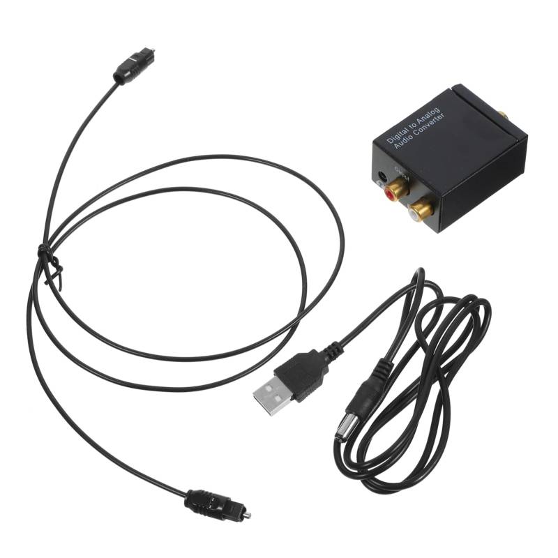 SOLUSTRE Digital Zu Analog Audio Konverter Audio Box Mit USB Stromversorgung Und Optischem Kabel Digitaler Audio Splitter Für Heimkino Und Soundbar von SOLUSTRE