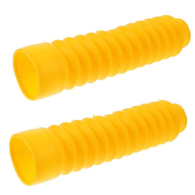 SOLUSTRE Stoßdämpfer-staubschutz -gabelstiefel Gabelabdeckung Universeller Gabelschutz -gabelgamaschen Gabelschoner Für Dirtbikes Vorderradgabelschutz Gummi Yellow von SOLUSTRE