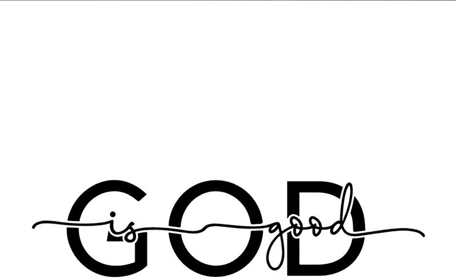 Auto-Aufkleber "God is Good", religiöser Christlicher, weißer Vinyl-Fenster-Aufkleber für Autos oder Laptops, 15 x 15 cm von SOMEXI
