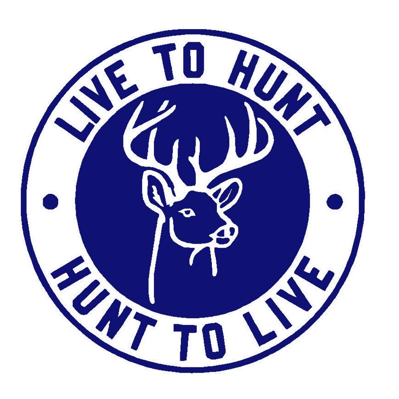 Autoaufkleber, Tier-Karikatur-Reh Live to Hunt Hunter Hirsch Aufkleber (Farbe: blau) von SOMEXI