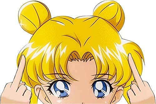 Autoaufkleber Anime Autoaufkleber Sailor Moon Peeker Autoaufkleber Wasserdicht Aufkleber 15 x 15 cm von SOMEXI